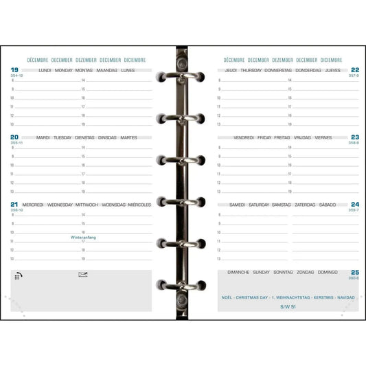 EXA Recharge Exatime 14 Sem/2Pages Horizontale SAD-Recharge Agenda-Exacompta-Papeterie du Dôme