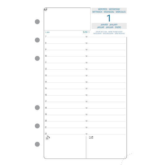 EXA Recharge Exatime 17 Journalier-Recharge Agenda-Exacompta-Papeterie du Dôme