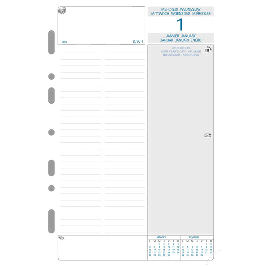 EXA Recharge Exatime 21 Journalier-Recharge Agenda-Exacompta-Papeterie du Dôme