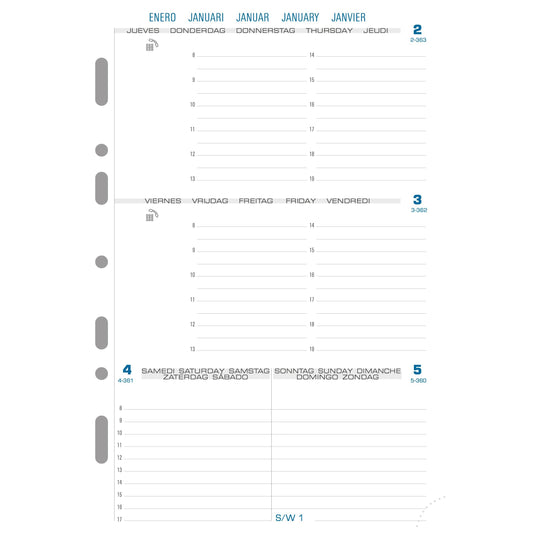 EXA Recharge Exatime 21 Semainier-Recharge Agenda-Exacompta-Papeterie du Dôme