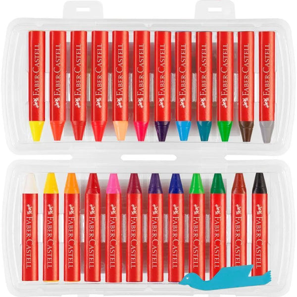 FC Étui 24 Craies Jumbo Triangulaire-Craies-Faber-Castell-Papeterie du Dôme