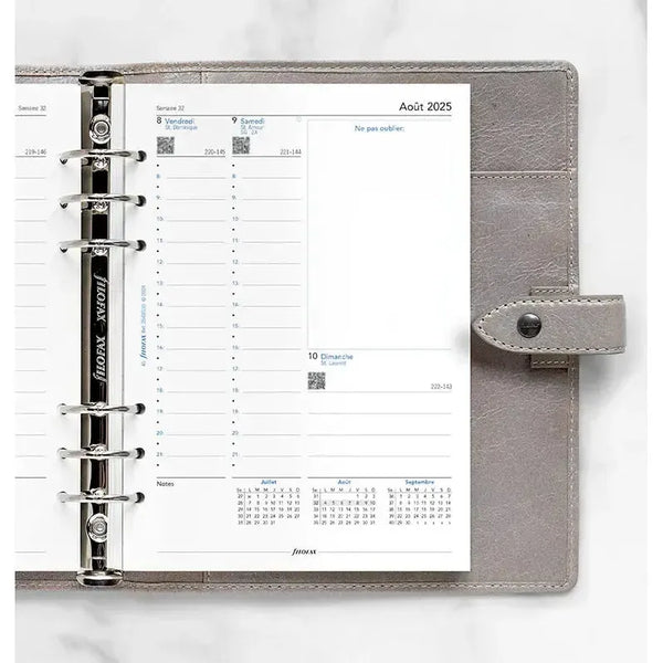 FFX A5 Agenda Août à Juillet Semaine/2 Pages Vertical FR FILOFAX-Recharge-Filofax-Papeterie du Dôme