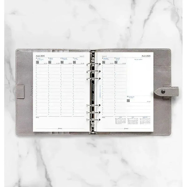 FFX A5 Agenda Août à Juillet Semaine/2 Pages Vertical FR FILOFAX-Recharge-Filofax-Papeterie du Dôme