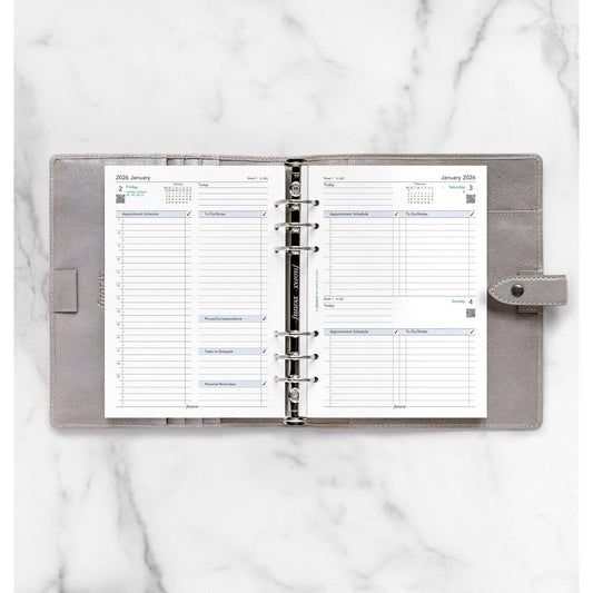 FFX A5 Agenda Business 1 Jour Page GB FILOFAX-Recharge Agenda-Filofax-Papeterie du Dôme