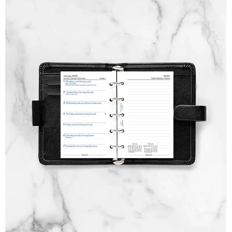 FFX Mini Semaine/1 page + notes-Recharge-Filofax-2024-Papeterie du Dôme