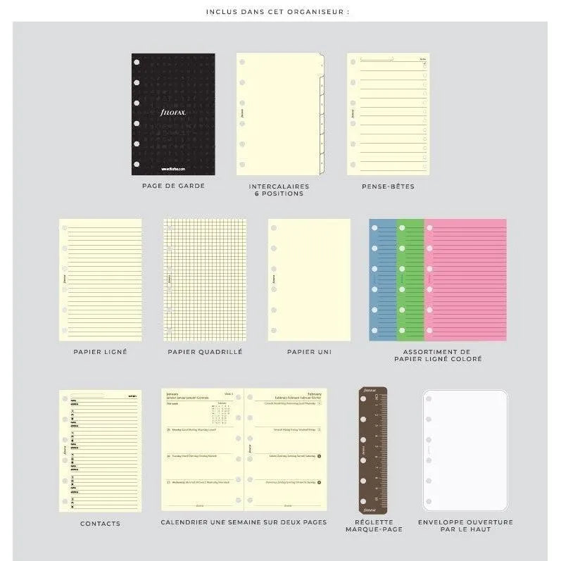 FFX Organiseur Pocket Classic Croc-Organiseur-Filofax-Papeterie du Dôme