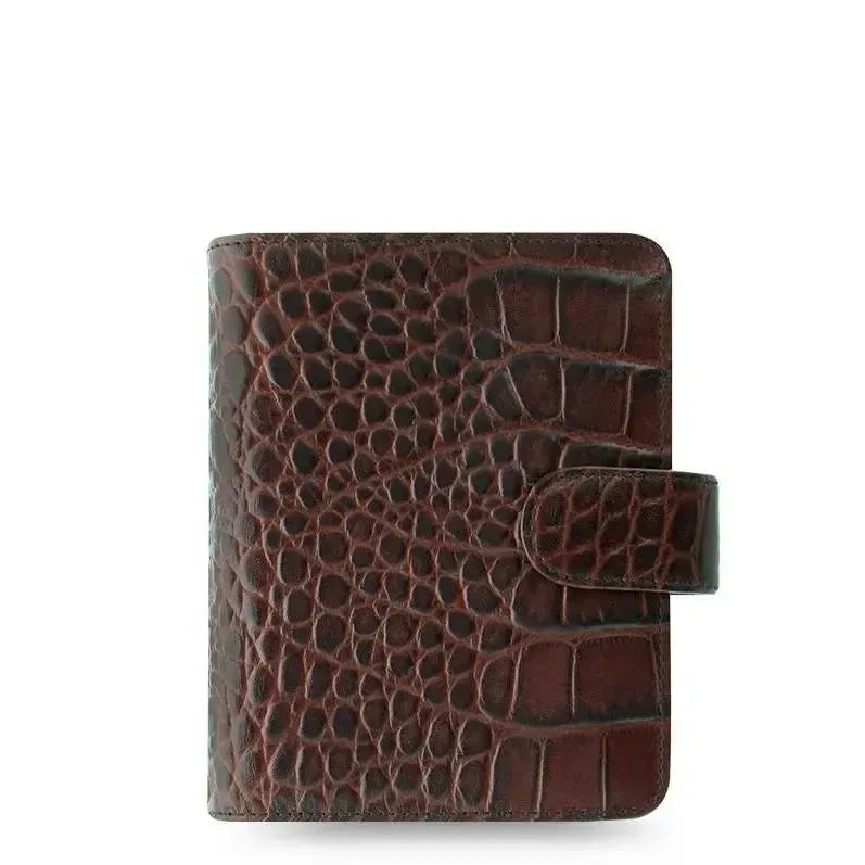 FFX Organiseur Pocket Classic Croc-Organiseur-Filofax-Marron-Papeterie du Dôme