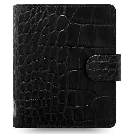 FFX Organiseur Pocket Classic Croc-Organiseur-Filofax-Noir-Papeterie du Dôme