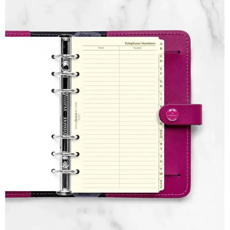 FFX Personal A-Z Slimline Index Creme-Recharge-Filofax-Papeterie du Dôme