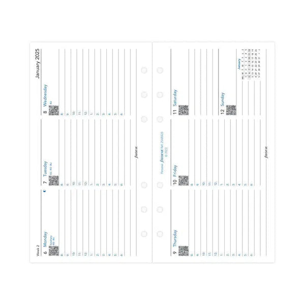 FFX Personal Agenda semaine/2pages Ouverture Horizontale FILOFAX-Recharge-Filofax-Papeterie du Dôme