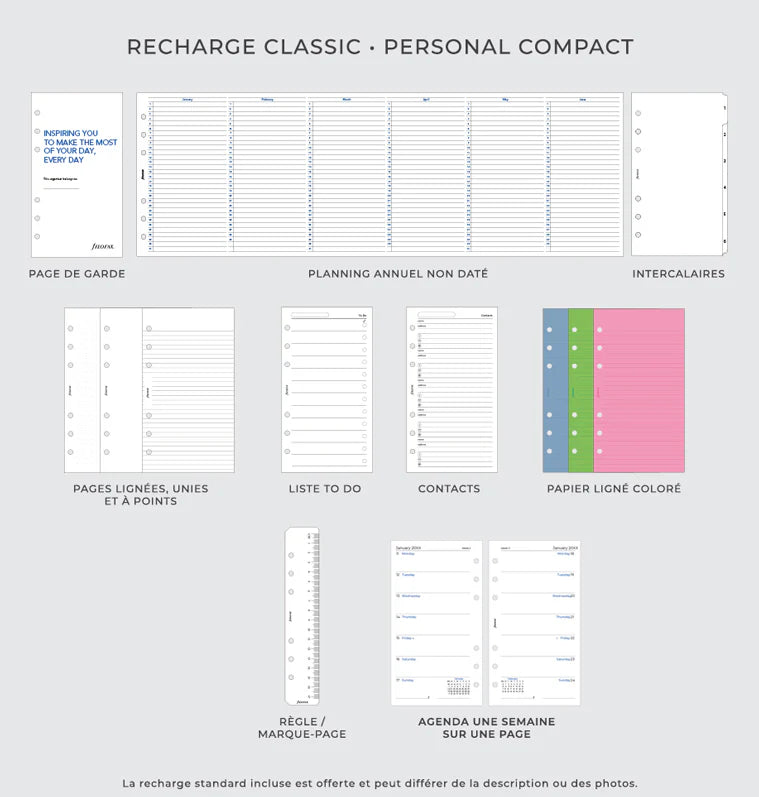 FFX Personal Compact Saffiano-Organiseur-Filofax-Papeterie du Dôme