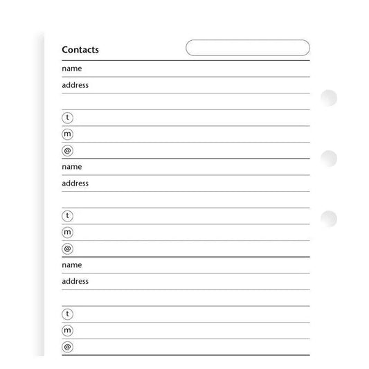 FFX Personal Recharge Adresses x100-Recharge-Filofax-Papeterie du Dôme