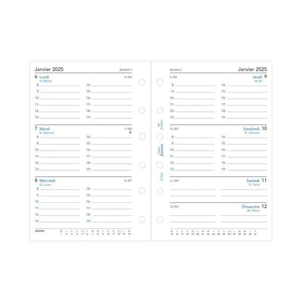 FFX Pocket Agenda Semaine/2Pages FR FILOFAX-Recharge-Filofax-Papeterie du Dôme