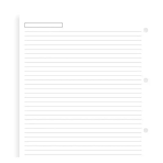 FFX Recharge A4 Feuilles Lignées Blanches-Recharge-Filofax-Papeterie du Dôme