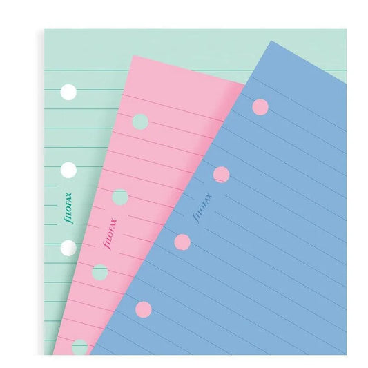 FFX Recharge Mini Feuilles Lignées Assorties Pastel-Recharge-Filofax-Papeterie du Dôme