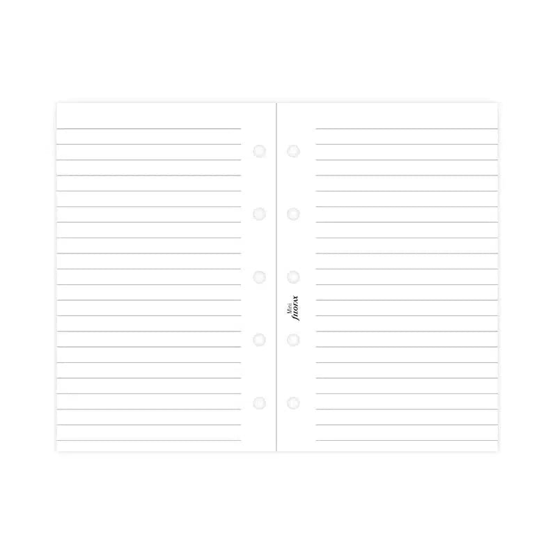 FFX Recharge Mini Feuilles Lignées Blanc-Recharge-Filofax-Papeterie du Dôme