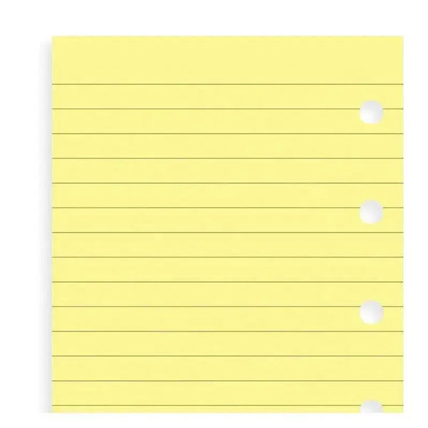 FFX Recharge Mini Feuilles Lignées Jaunes-Recharge-Filofax-Papeterie du Dôme