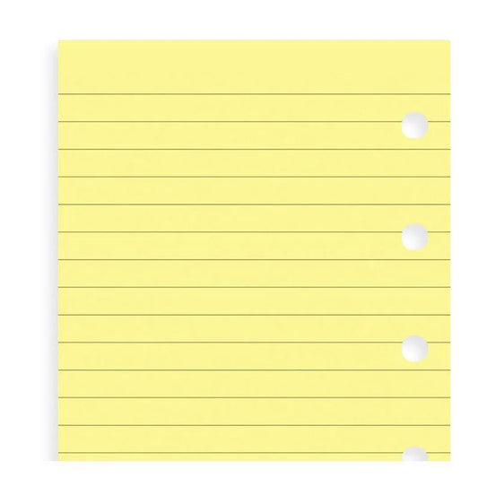 FFX Recharge Mini Feuilles Lignées Jaunes-Recharge-Filofax-Papeterie du Dôme