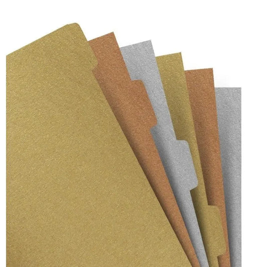 FFX Recharge Notebook A5 Index Couleurs Métalliques-Recharge Notebook-Filofax-Papeterie du Dôme