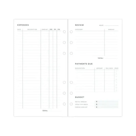 FFX Recharge Personal Depenses Minimal-Recharge-Filofax-Papeterie du Dôme