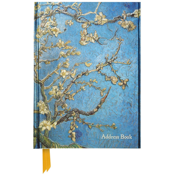 FLT Carnet d'adresse A5-Carnet d'adresse-Flame Tree Publishing-Vincent van Gogh: Almond Blossom-Papeterie du Dôme