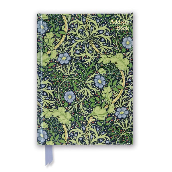 FLT Carnet d'adresse A5-Carnet d'adresse-Flame Tree Publishing-William Morris : Seaweed-Papeterie du Dôme