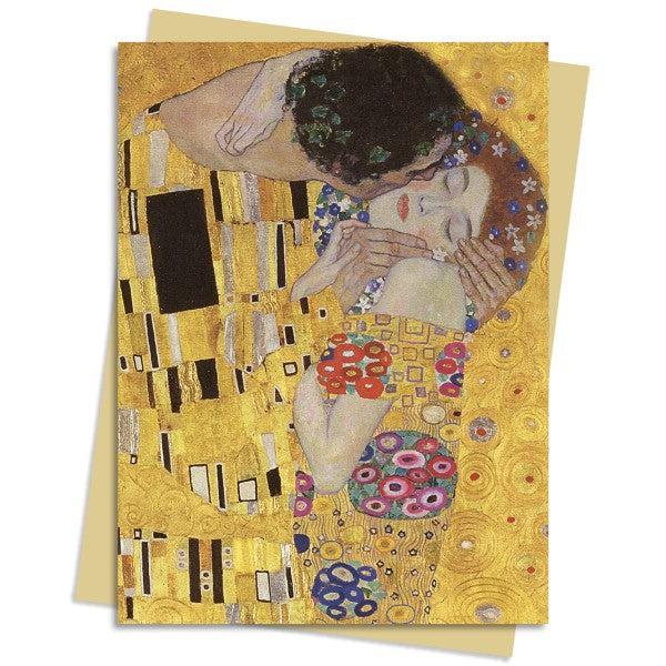 FLT Carte Double avec Enveloppe-Carterie-Flame Tree Publishing-Gustav Klimt: The Kiss-Papeterie du Dôme
