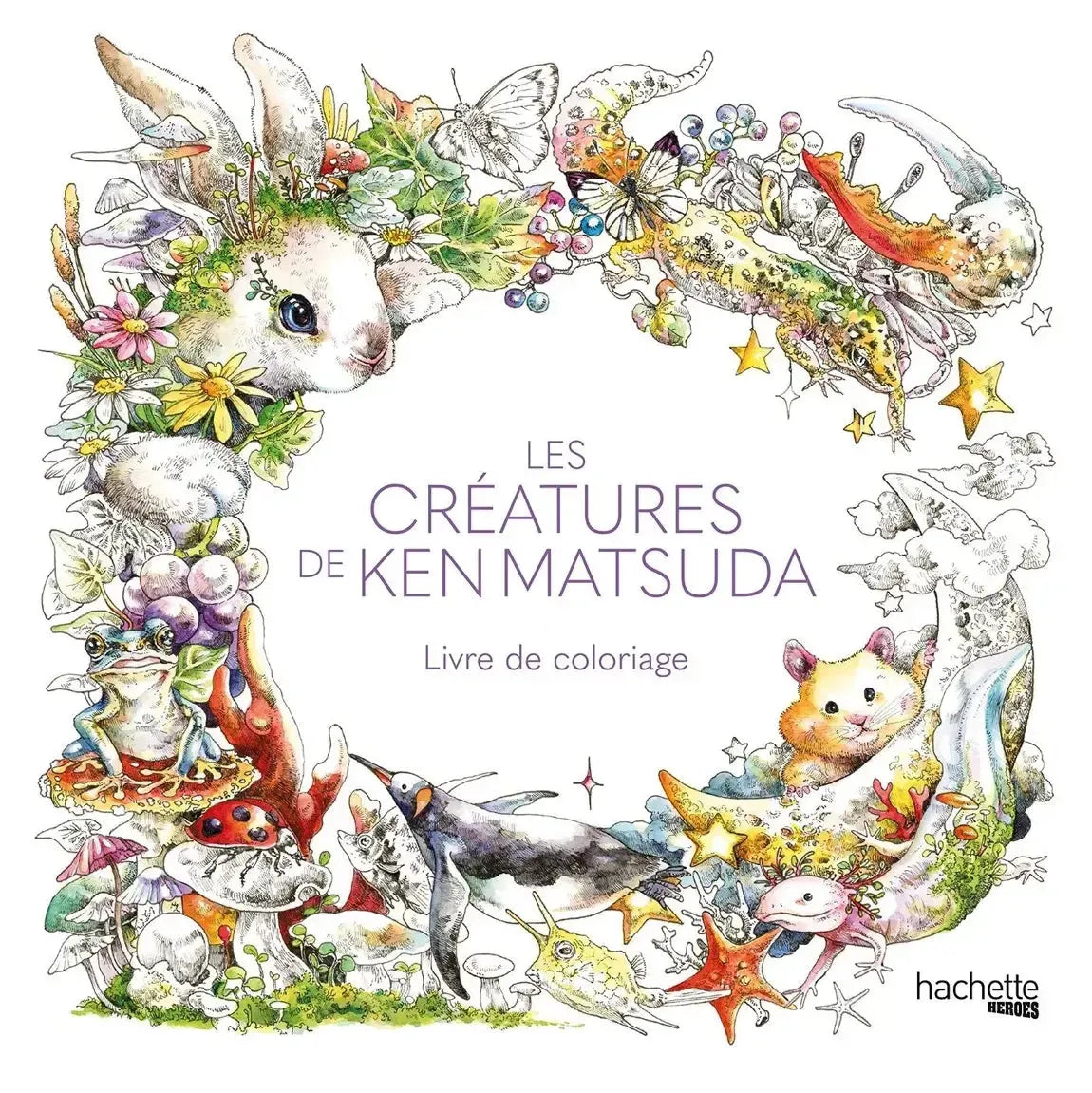 HAC Livre de Coloriage Art Thérapie-Coloriage-Hachette Heroes-Matsuda-Les créatures de Ken Matsuda-Papeterie du Dôme