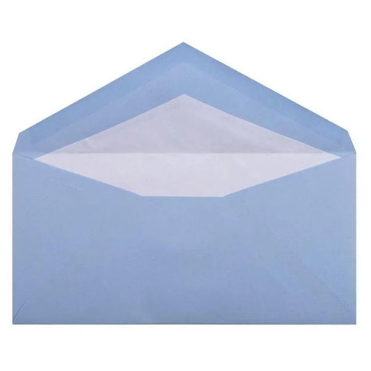 LALO Vergé 25 Enveloppes DL Gommées-Enveloppes-Lalo-Bleu clair-Papeterie du Dôme