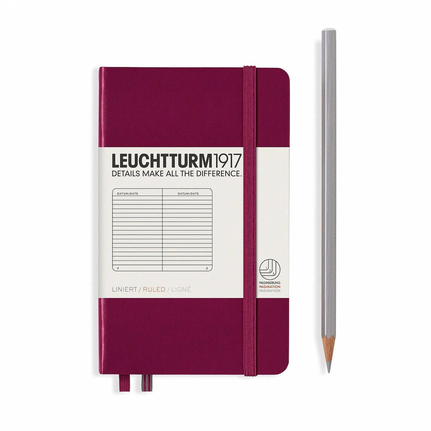 LCHT A6 Rigide Ligné-Carnet-Leuchtturm 1917-Port Red-A6-Ligné-Papeterie du Dôme