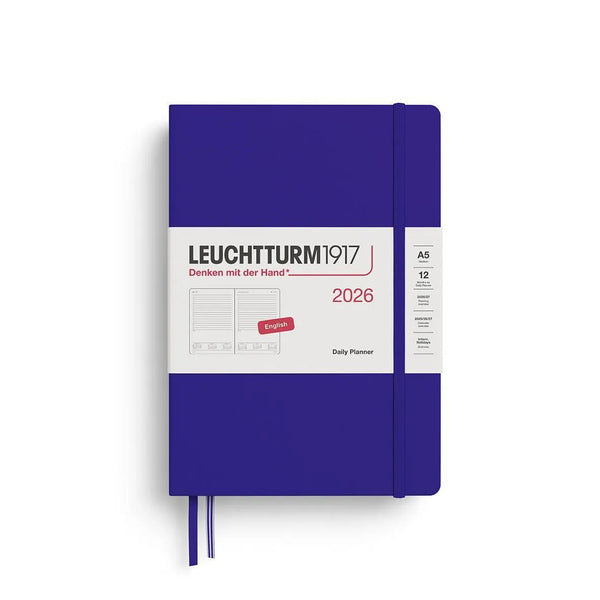 LCHT Agenda A5 Journalier Rigide - Anglais-Agenda-Leuchtturm 1917-2026-Ink-A5-Papeterie du Dôme