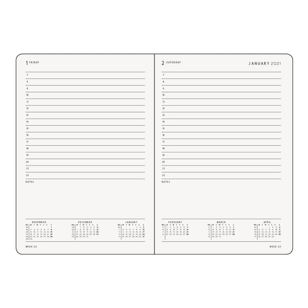 LCHT Agenda A5 Journalier Rigide - Anglais-Agenda-Leuchtturm 1917-Papeterie du Dôme