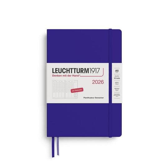 LCHT Agenda A5 Planificateur Semainier Rigide - Français-Agenda-Leuchtturm 1917-2026-Ink-A5-Papeterie du Dôme