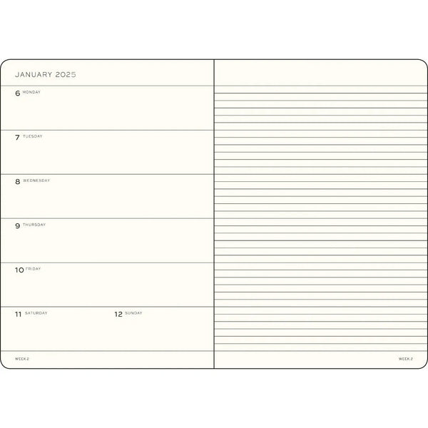 LCHT Agenda A5 Semainier & Carnet Ligné Souple - Anglais-Agenda-Leuchtturm 1917-Papeterie du Dôme
