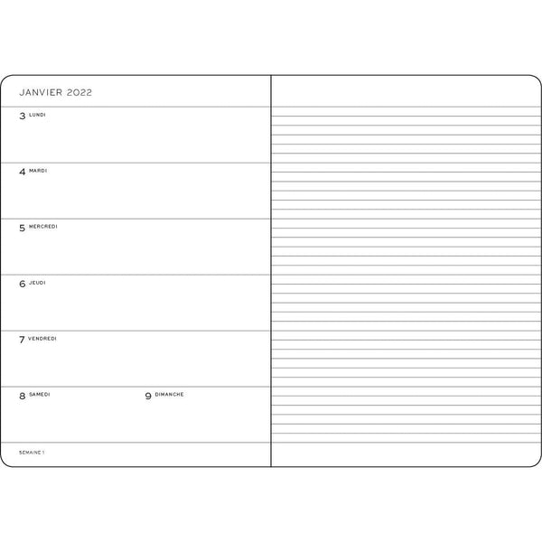 LCHT Agenda A5 Semainier & Carnet Rigide - Français-Agenda-Leuchtturm 1917-Papeterie du Dôme