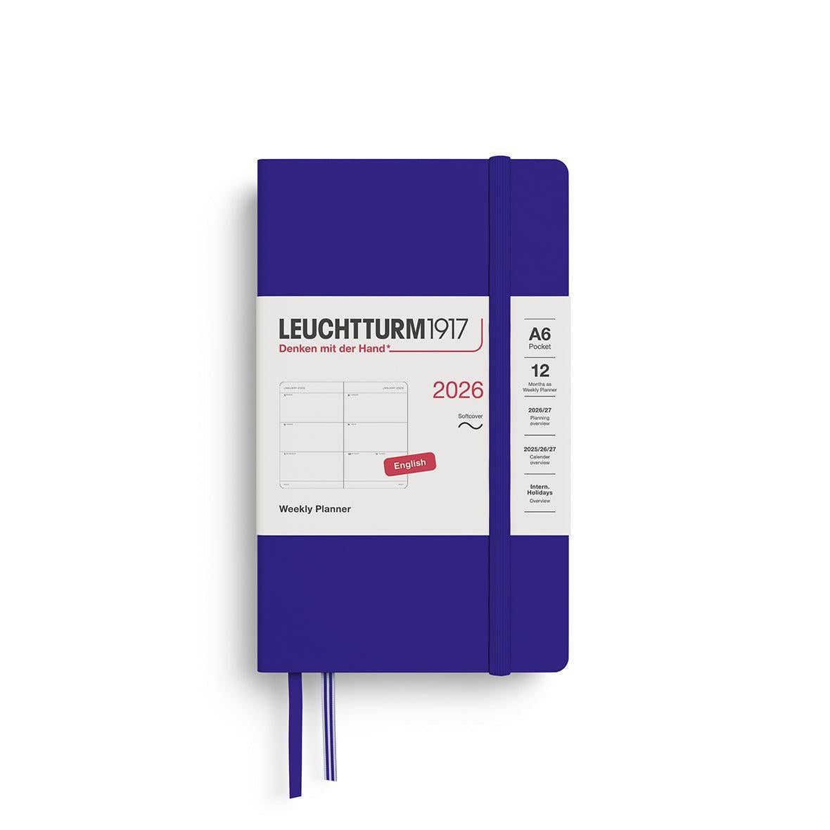 LCHT Agenda A6 Semainier Souple - Anglais-Agenda-Leuchtturm 1917-2026-Ink-A6-Papeterie du Dôme