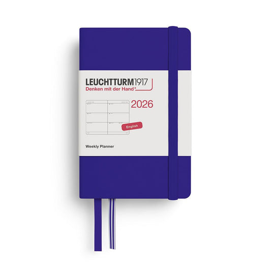 LCHT Agenda A7 Semainier Rigide - Anglais-Agenda-Leuchtturm 1917-2026-Ink-A7-Papeterie du Dôme