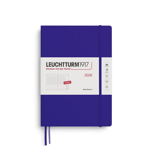 LCHT Agenda B5 Planificateur Semainier Rigide - Anglais-Agenda-Leuchtturm 1917-2026-Ink-B5-Papeterie du Dôme