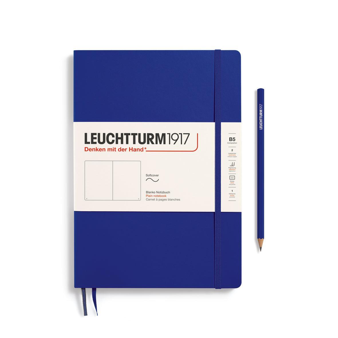 LCHT B5 Souple Blanc-Carnet-Leuchtturm 1917-Ink-B5-Blanc-Papeterie du Dôme