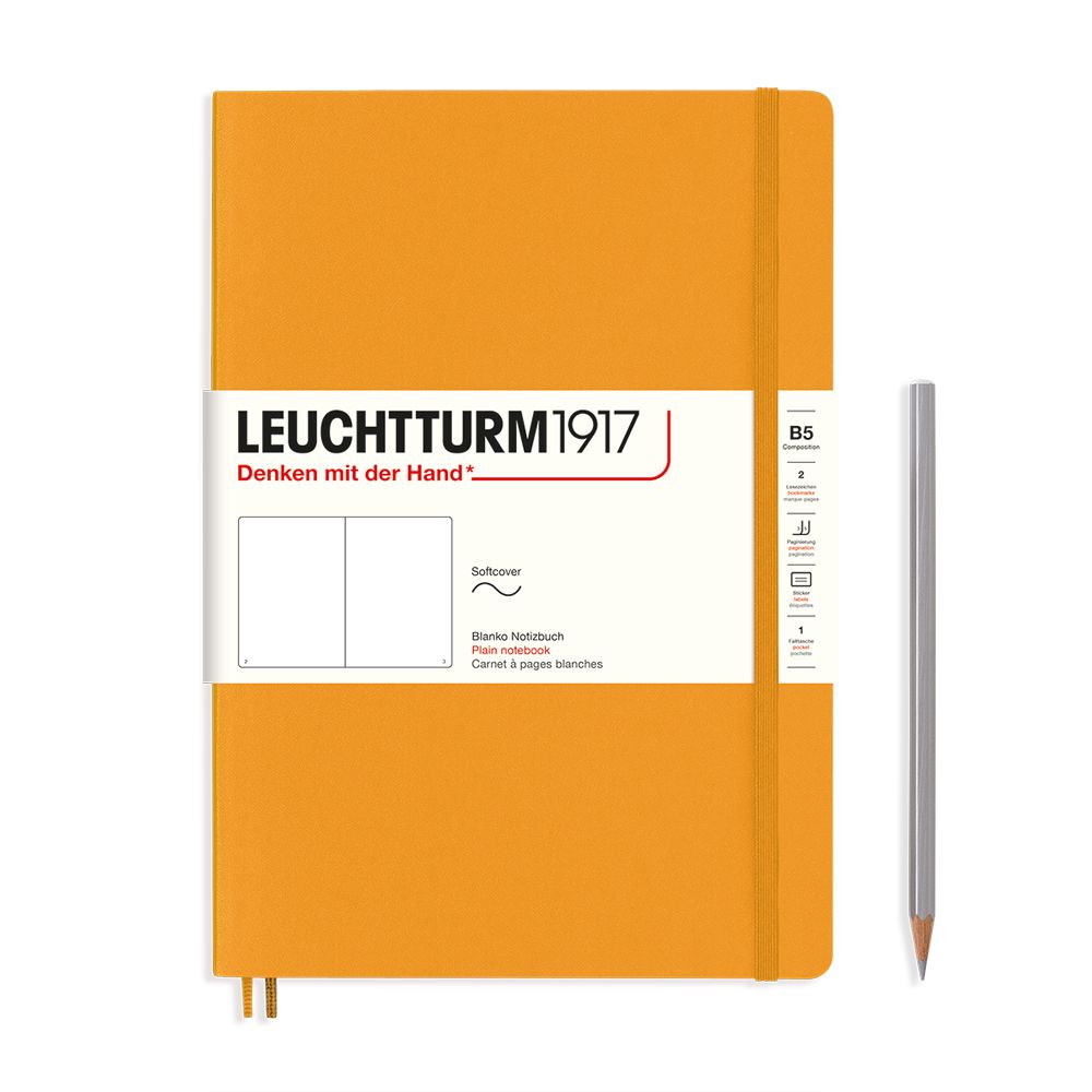LCHT B5 Souple Blanc-Carnet-Leuchtturm 1917-Rising Sun-B5-Blanc-Papeterie du Dôme