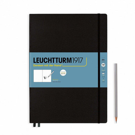 LCHT Carnet A4+ Carnet de Croquis-Carnet-Leuchtturm 1917-Noir-A4+-Blanc-Papeterie du Dôme