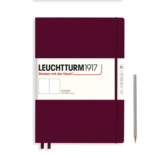 LCHT Carnet A4+ Master Rigide Blanc-Carnet-Leuchtturm 1917-Port Red-A4+-Blanc-Papeterie du Dôme
