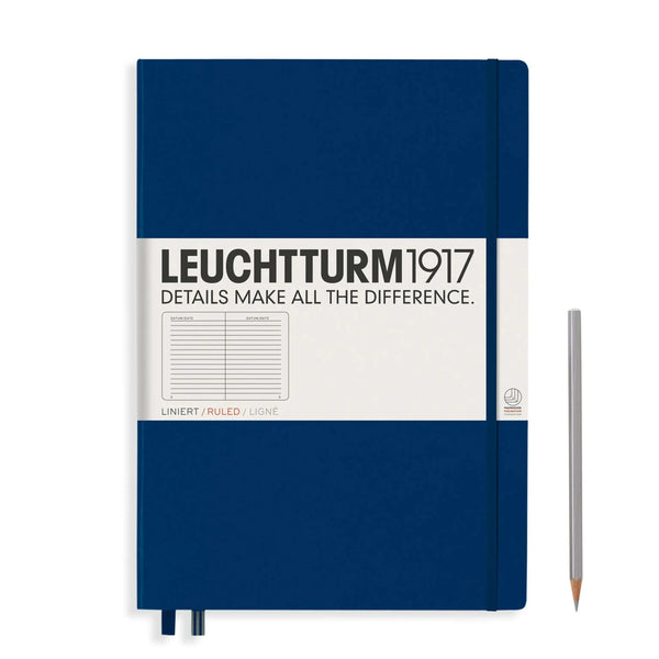 LCHT Carnet A4+ Master Rigide Ligné-Carnet-Leuchtturm 1917-Marine-A4+-Ligné-Papeterie du Dôme