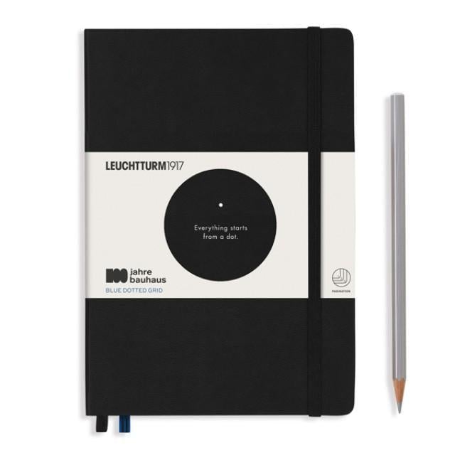LCHT Carnet A5 Rigide Dots Bauhaus-Carnet-Leuchtturm 1917-Noir-A5-Dots-Papeterie du Dôme