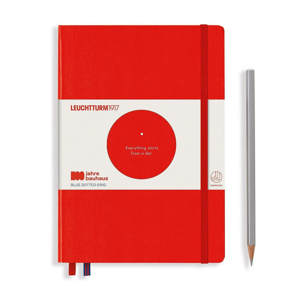 LCHT Carnet A5 Rigide Dots Bauhaus-Carnet-Leuchtturm 1917-Rouge-A5-Dots-Papeterie du Dôme