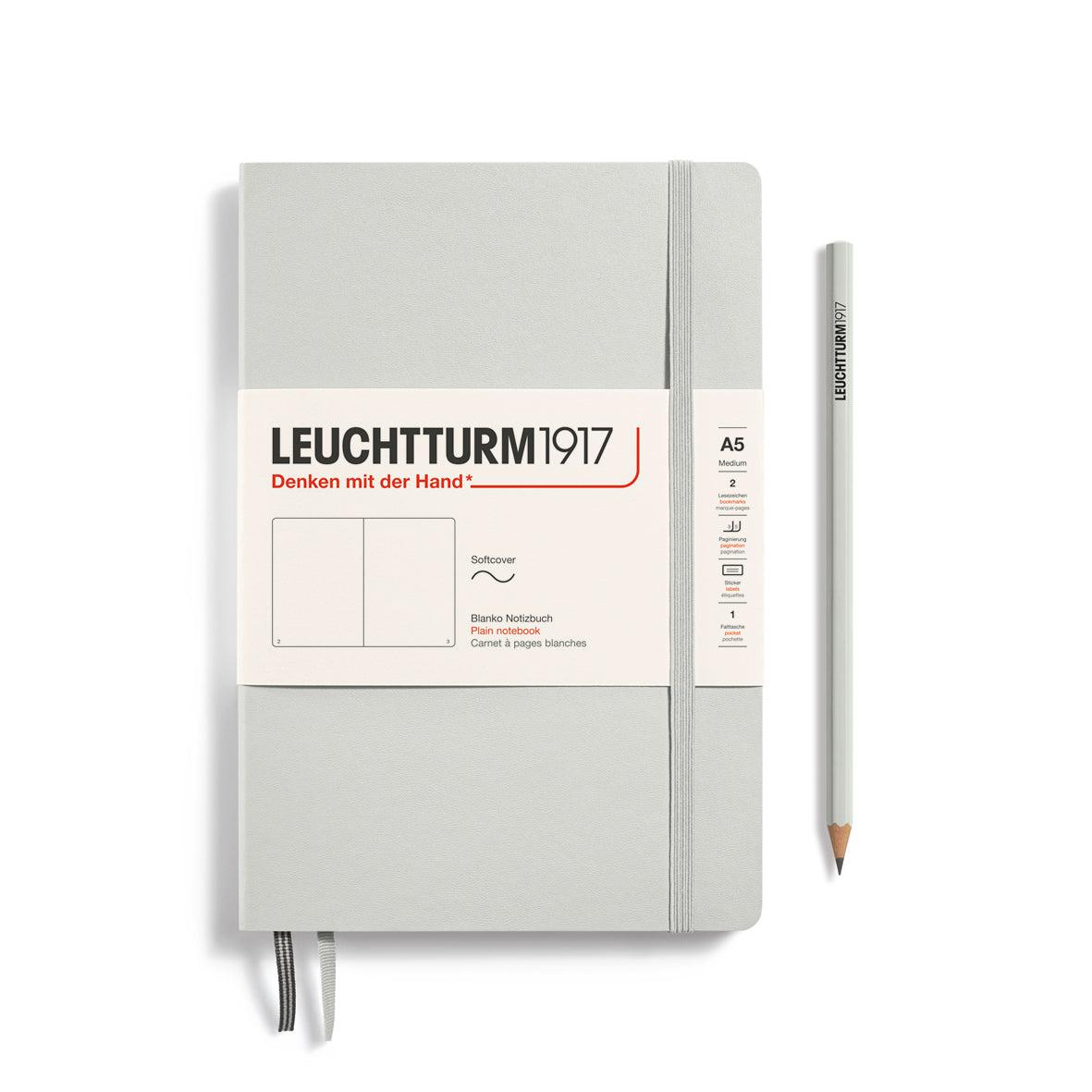 LCHT Carnet A5 Souple Blanc-Carnet-Leuchtturm 1917-Light grey-A5-Blanc-Papeterie du Dôme