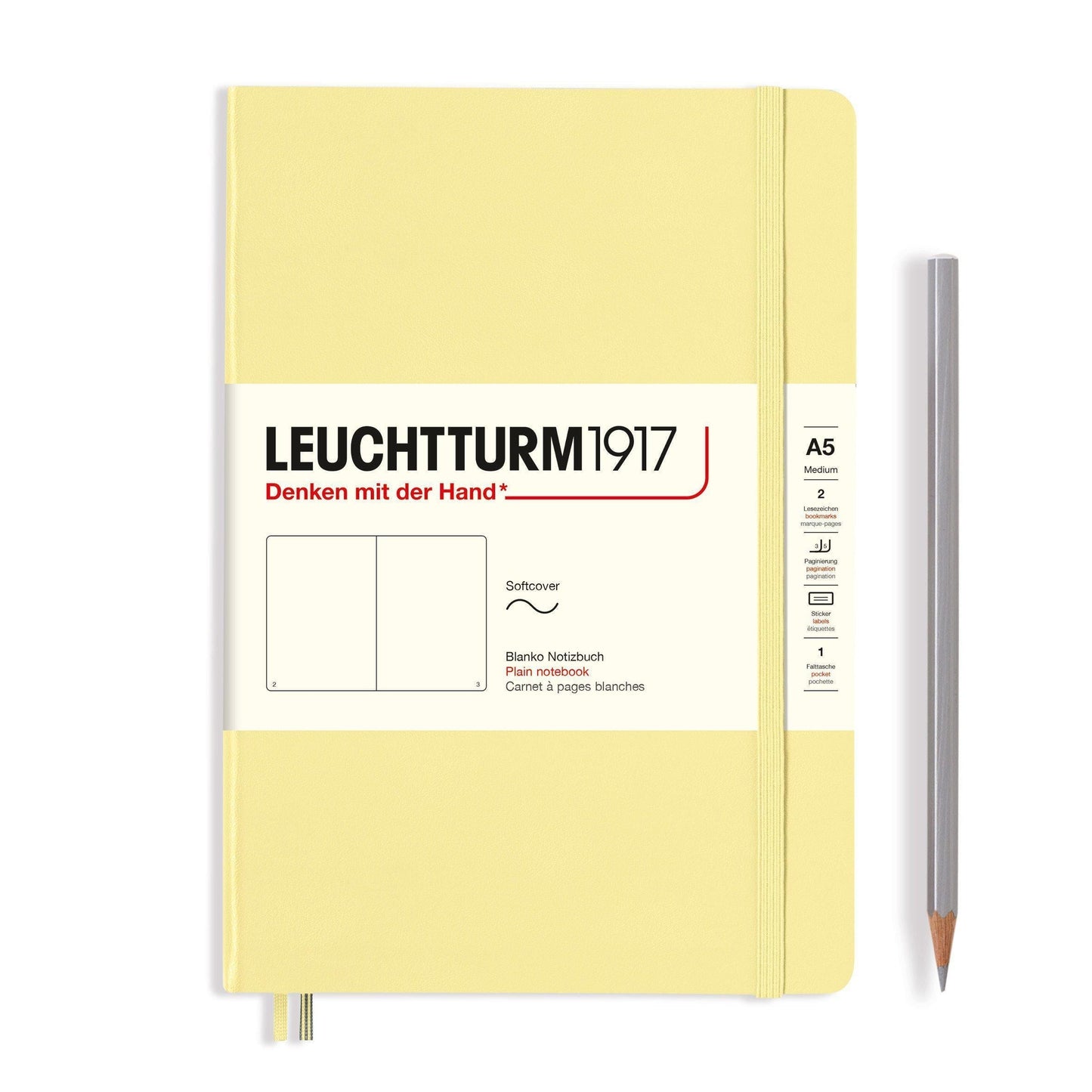 LCHT Carnet A5 Souple Blanc-Carnet-Leuchtturm 1917-Vanille-A5-Blanc-Papeterie du Dôme