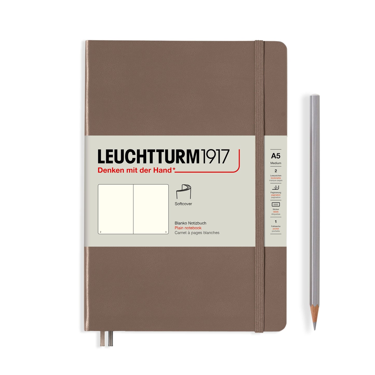 LCHT Carnet A5 Souple Blanc-Carnet-Leuchtturm 1917-Warm Earth-A5-Blanc-Papeterie du Dôme