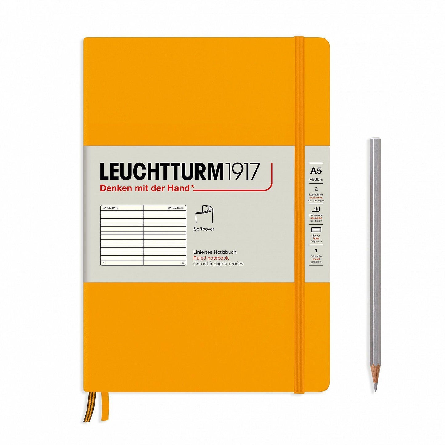 LCHT Carnet A5 Souple Ligné-Carnet-Leuchtturm 1917-Rising Sun-A5-Ligné-Papeterie du Dôme