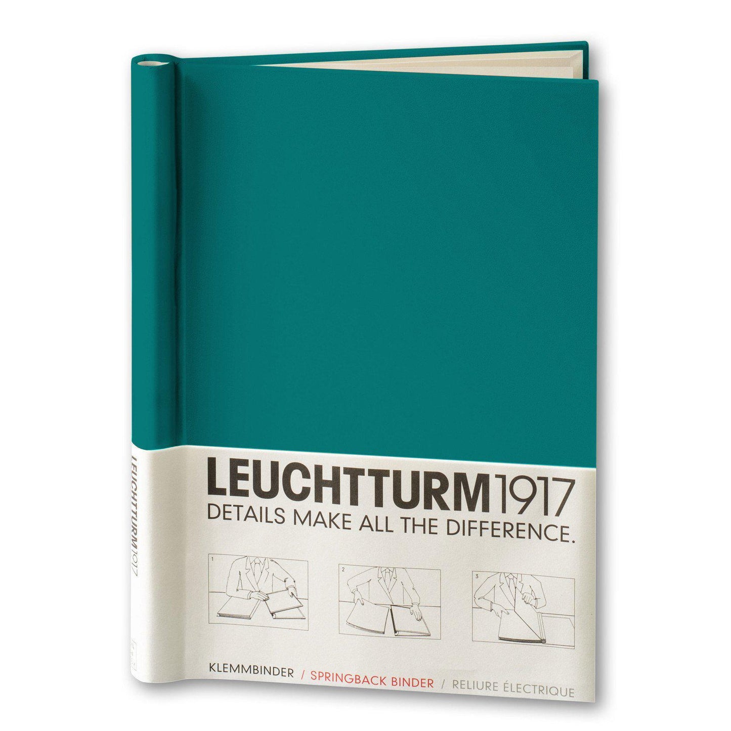 LCHT Reliure Électrique Peka-Carnet-Leuchtturm 1917-A4-Pacific Green-Papeterie du Dôme